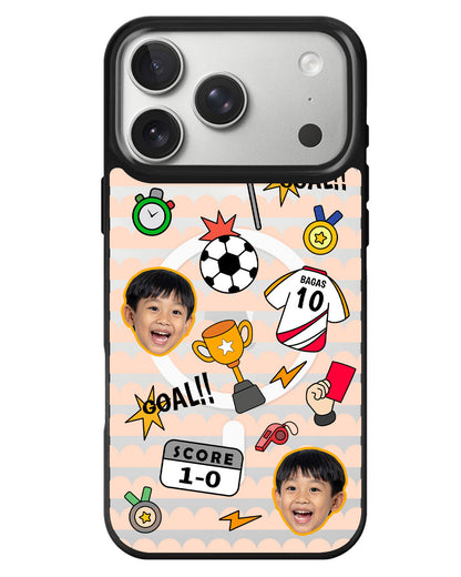 iPhone Rearguard MagSwap - Face Grid Soccer