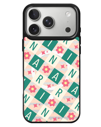 iPhone Rearguard MagSwap - Flower Grid Monogram 4.0