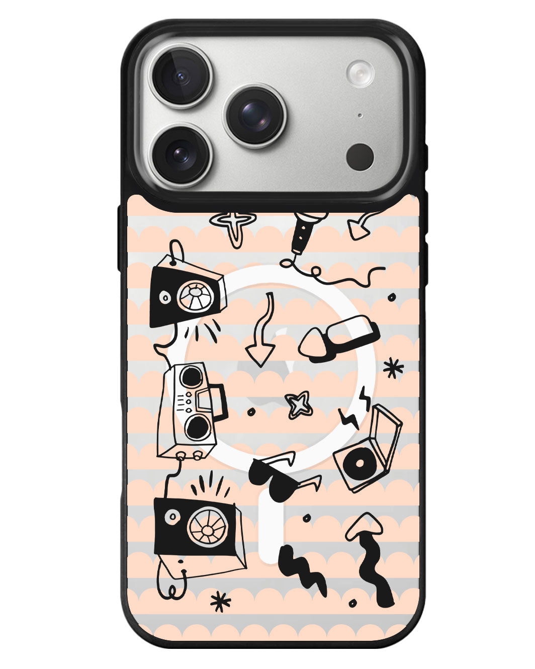 iPhone Rearguard MagSwap - Rock N Roll Black