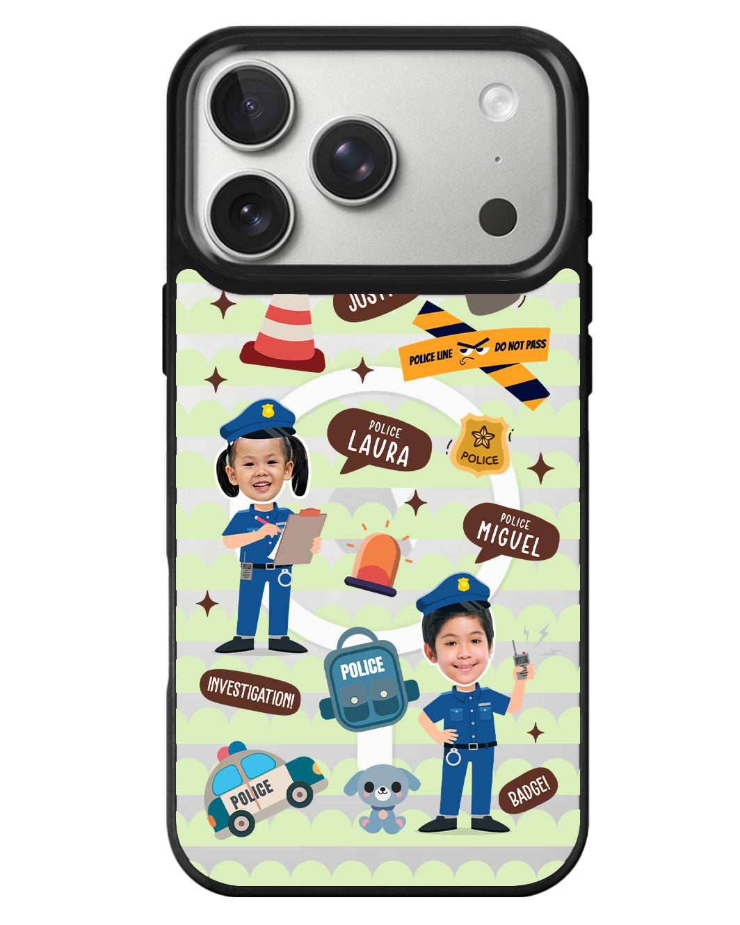 iPhone Rearguard MagSwap - Face Grid Dream Police