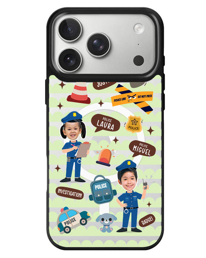 iPhone Rearguard MagSwap - Face Grid Dream Police