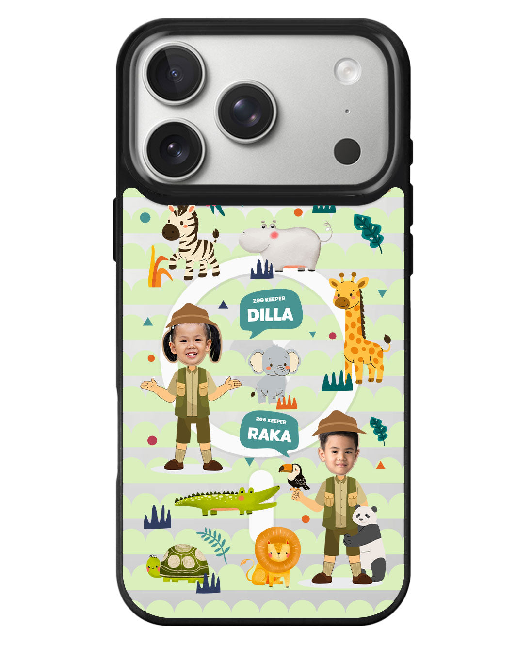 iPhone Rearguard MagSwap - Face Grid Dream Zoo Keeper