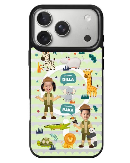 iPhone Rearguard MagSwap - Face Grid Dream Zoo Keeper