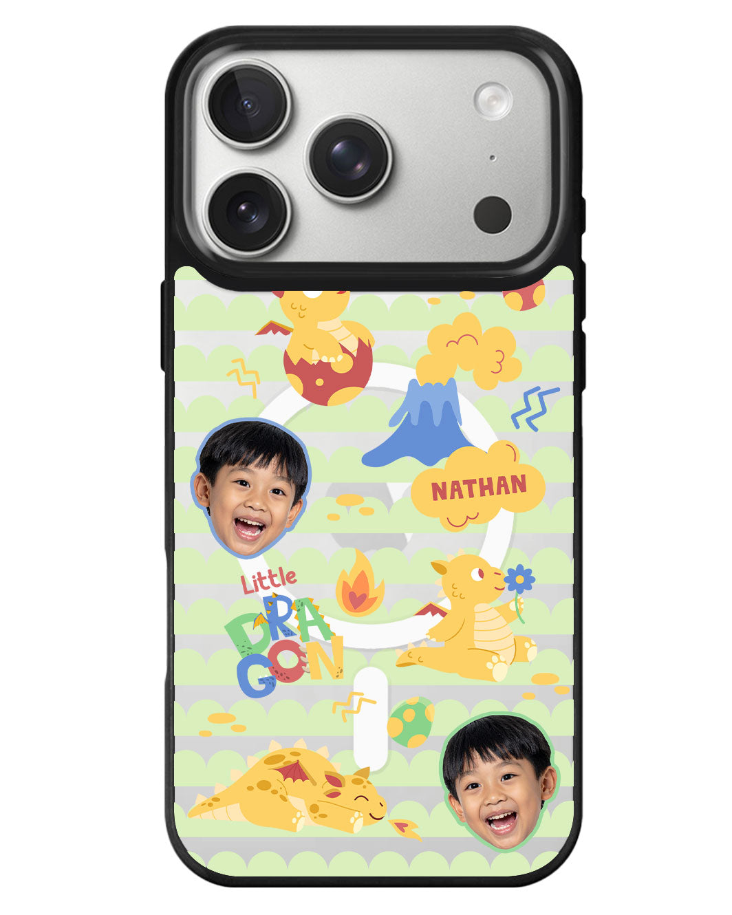 iPhone Rearguard MagSwap - Face Grid Little Dragon