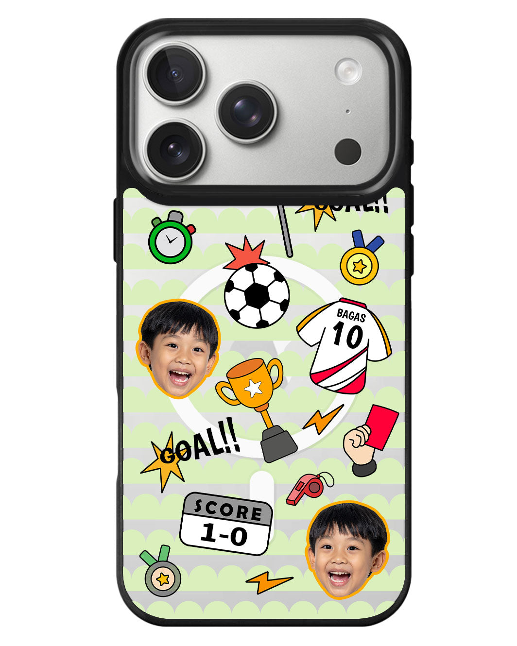 iPhone Rearguard MagSwap - Face Grid Soccer