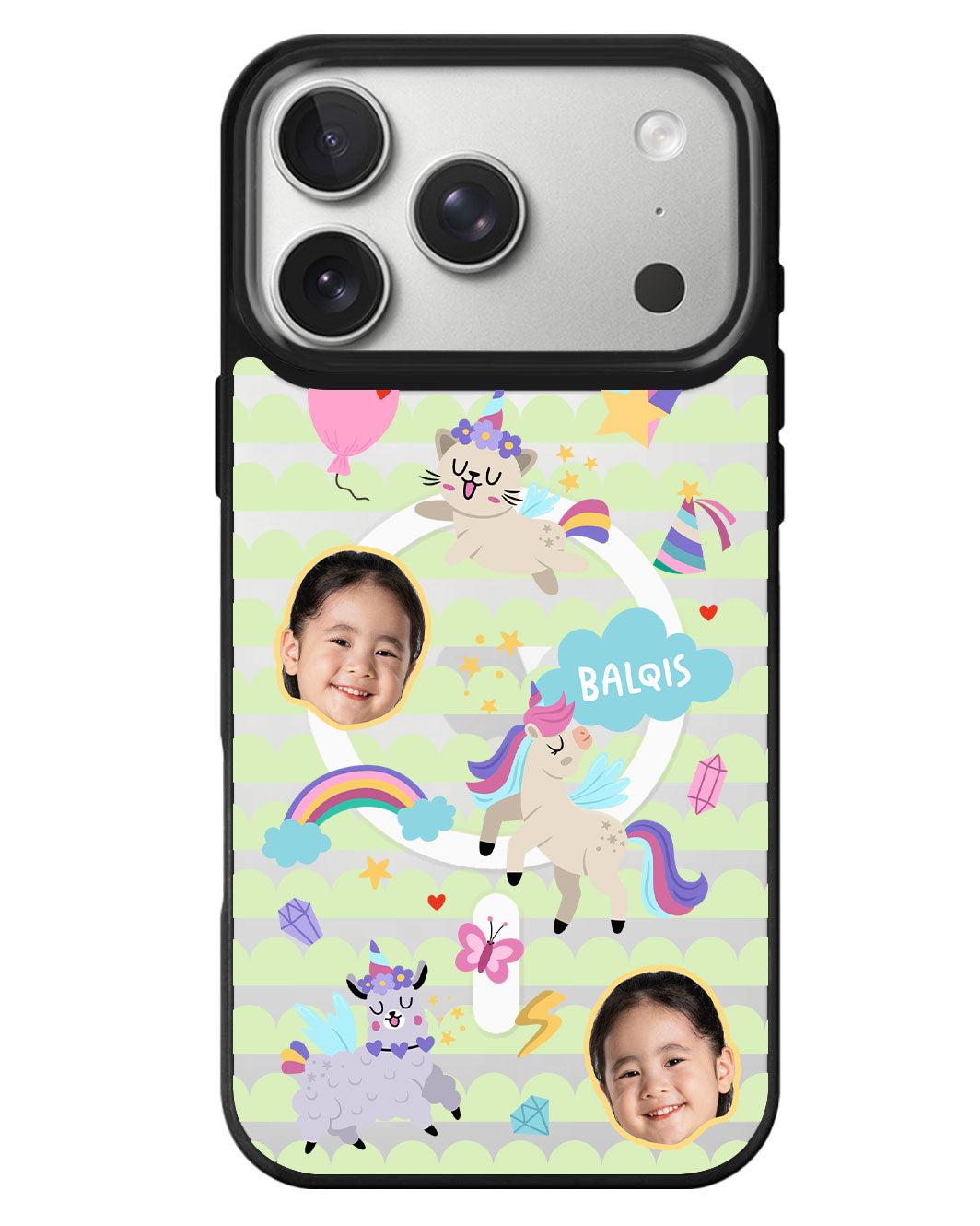 iPhone Rearguard MagSwap - Face Grid Unicorn
