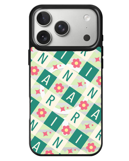 iPhone Rearguard MagSwap - Flower Grid Monogram 4.0