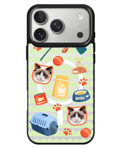 iPhone Rearguard MagSwap - Pet Grid Kitty Adventures