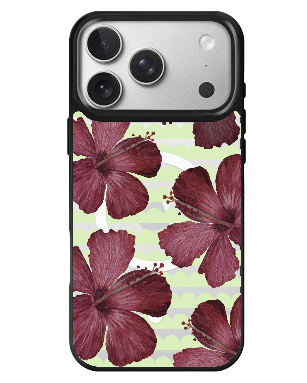 iPhone Rearguard MagSwap - Goth Hibiscus