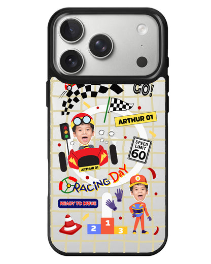 iPhone Rearguard MagSwap - Face Grid Dream Racer