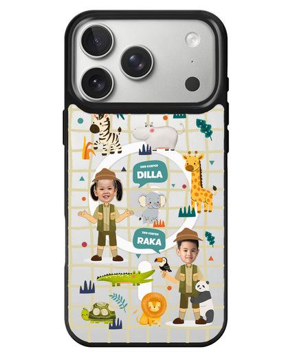 iPhone Rearguard MagSwap - Face Grid Dream Zoo Keeper