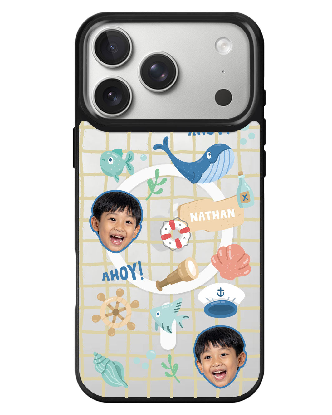 iPhone Rearguard MagSwap - Face Grid Sailor