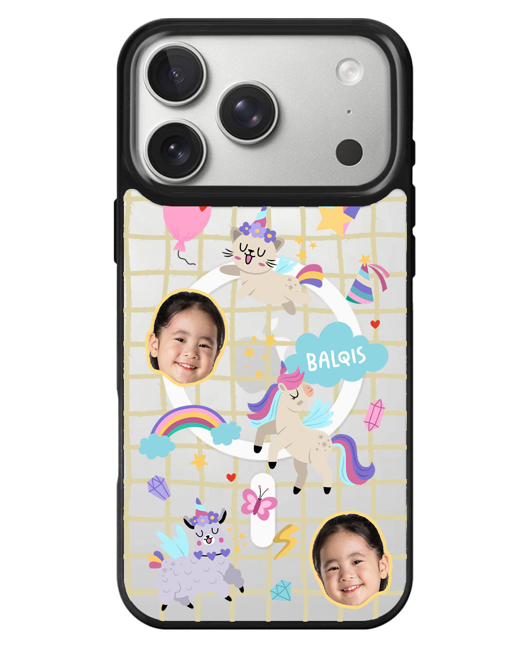 iPhone Rearguard MagSwap - Face Grid Unicorn