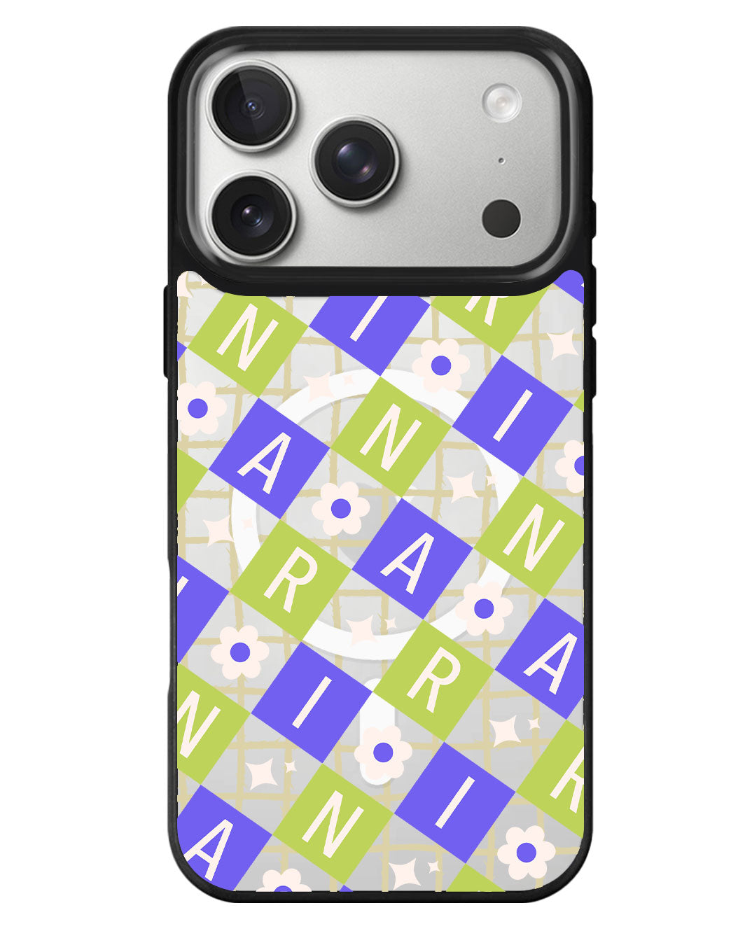 iPhone Rearguard MagSwap - Flower Grid Monogram 5.0
