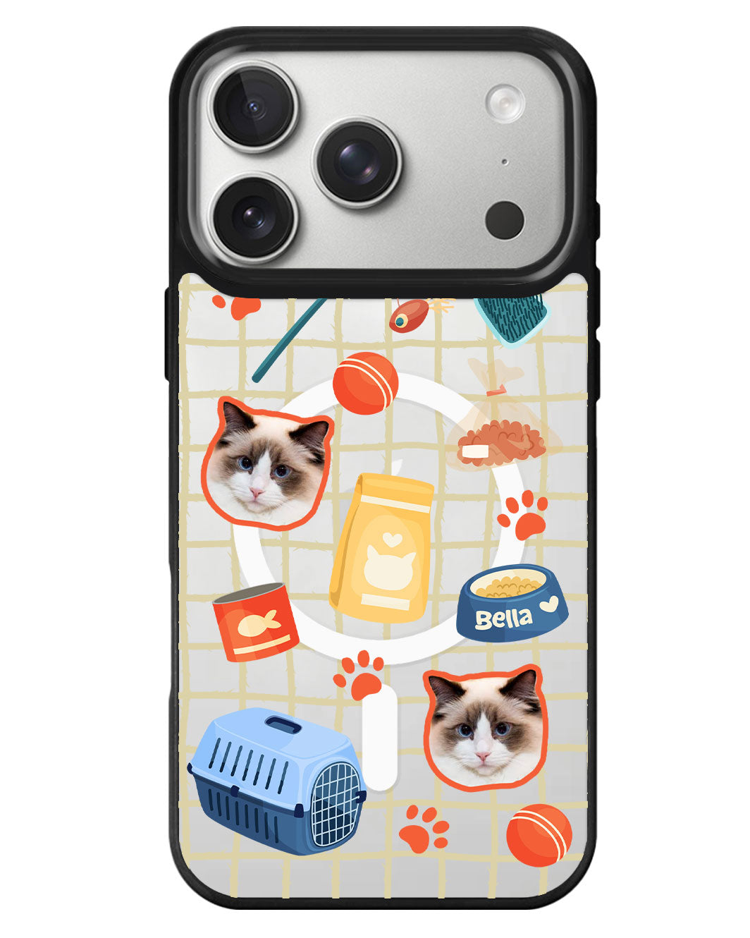 iPhone Rearguard MagSwap - Pet Grid Kitty Adventures