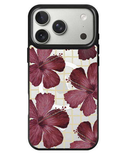iPhone Rearguard MagSwap - Goth Hibiscus