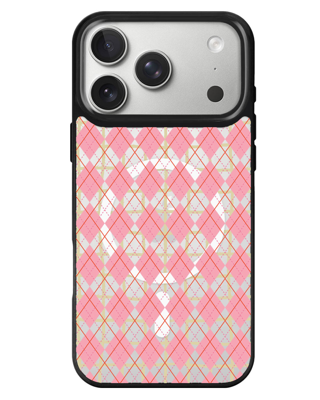 iPhone Rearguard MagSwap - Pink Argyle