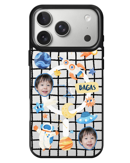 iPhone Rearguard MagSwap - Face Grid Astronaut
