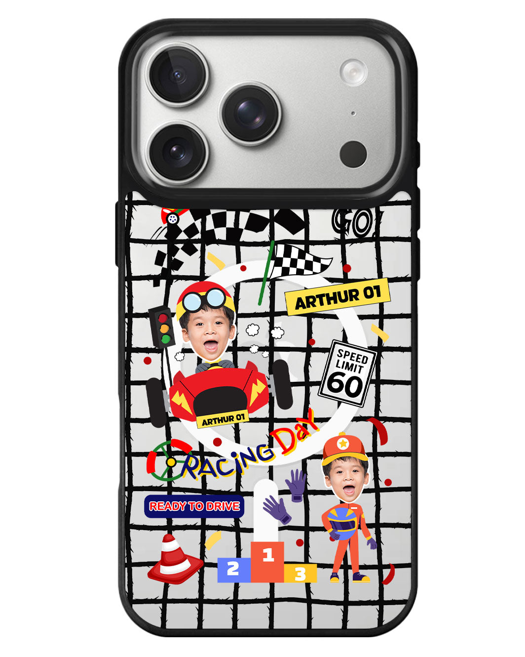 iPhone Rearguard MagSwap - Face Grid Dream Racer
