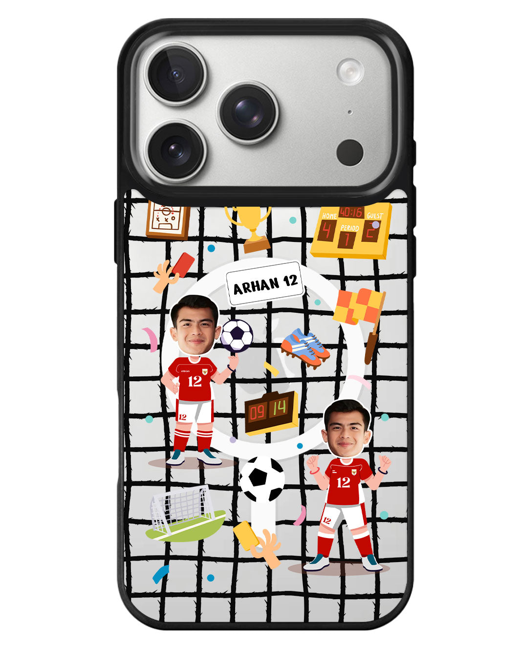 iPhone Rearguard MagSwap - Face Grid Dream Soccer