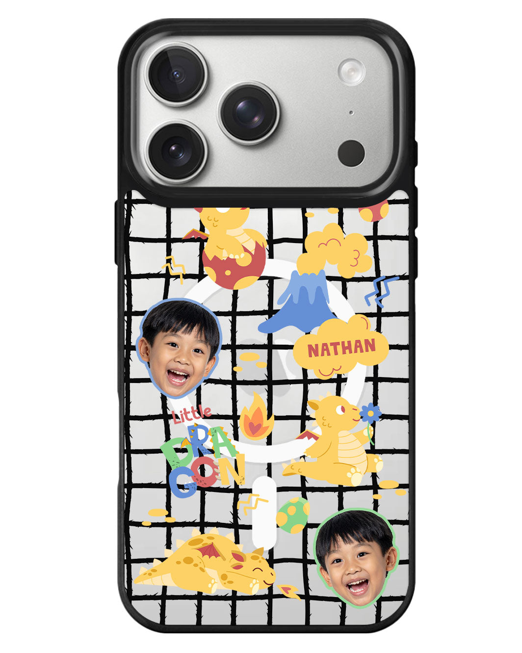 iPhone Rearguard MagSwap - Face Grid Little Dragon