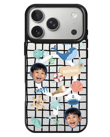 iPhone Rearguard MagSwap - Face Grid Sailor