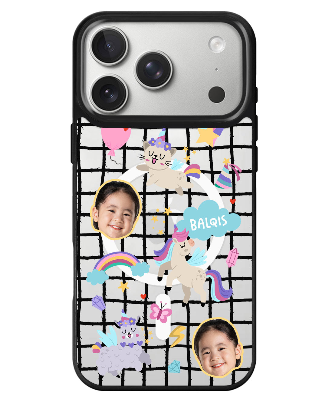 iPhone Rearguard MagSwap - Face Grid Unicorn