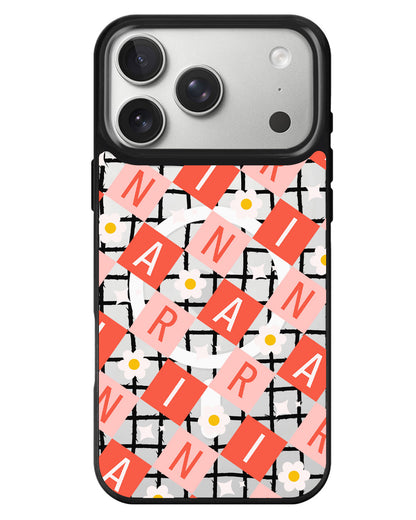 iPhone Rearguard MagSwap - Flower Grid Monogram 2.0