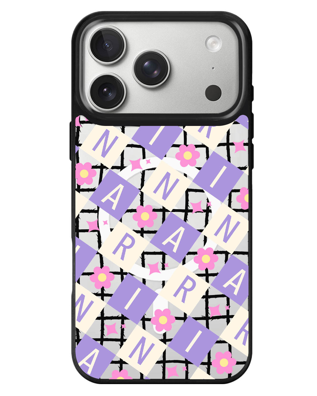iPhone Rearguard MagSwap - Flower Grid Monogram 3.0