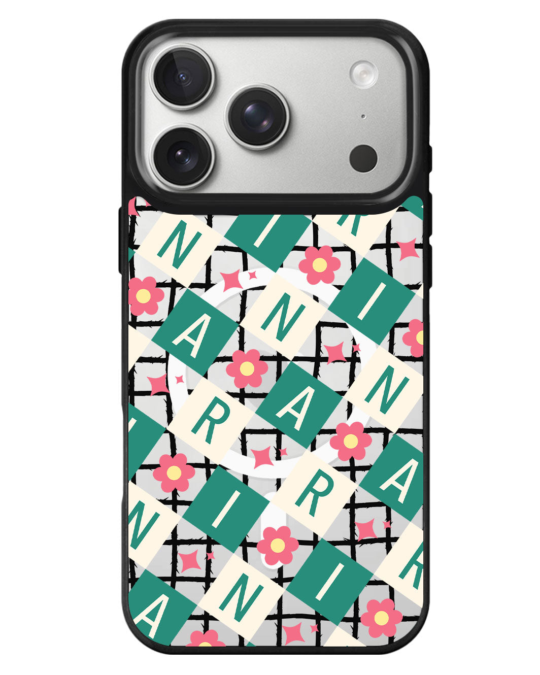 iPhone Rearguard MagSwap - Flower Grid Monogram 4.0