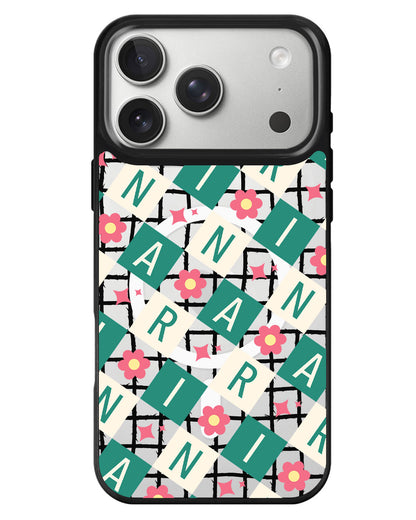 iPhone Rearguard MagSwap - Flower Grid Monogram 4.0