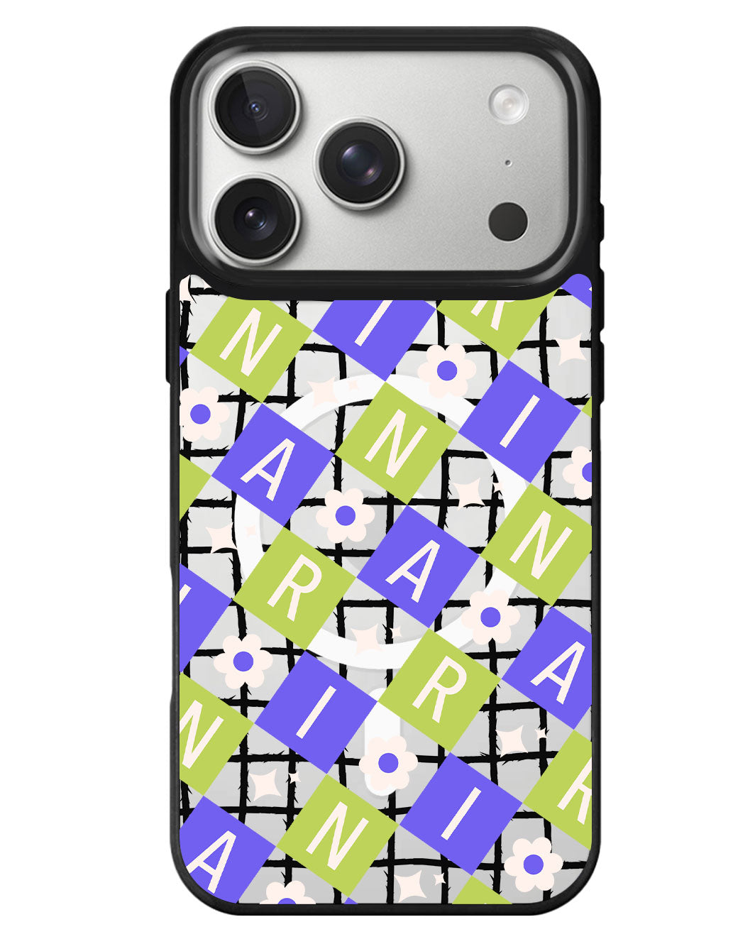 iPhone Rearguard MagSwap - Flower Grid Monogram 5.0