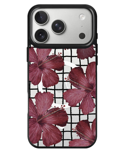 iPhone Rearguard MagSwap - Goth Hibiscus