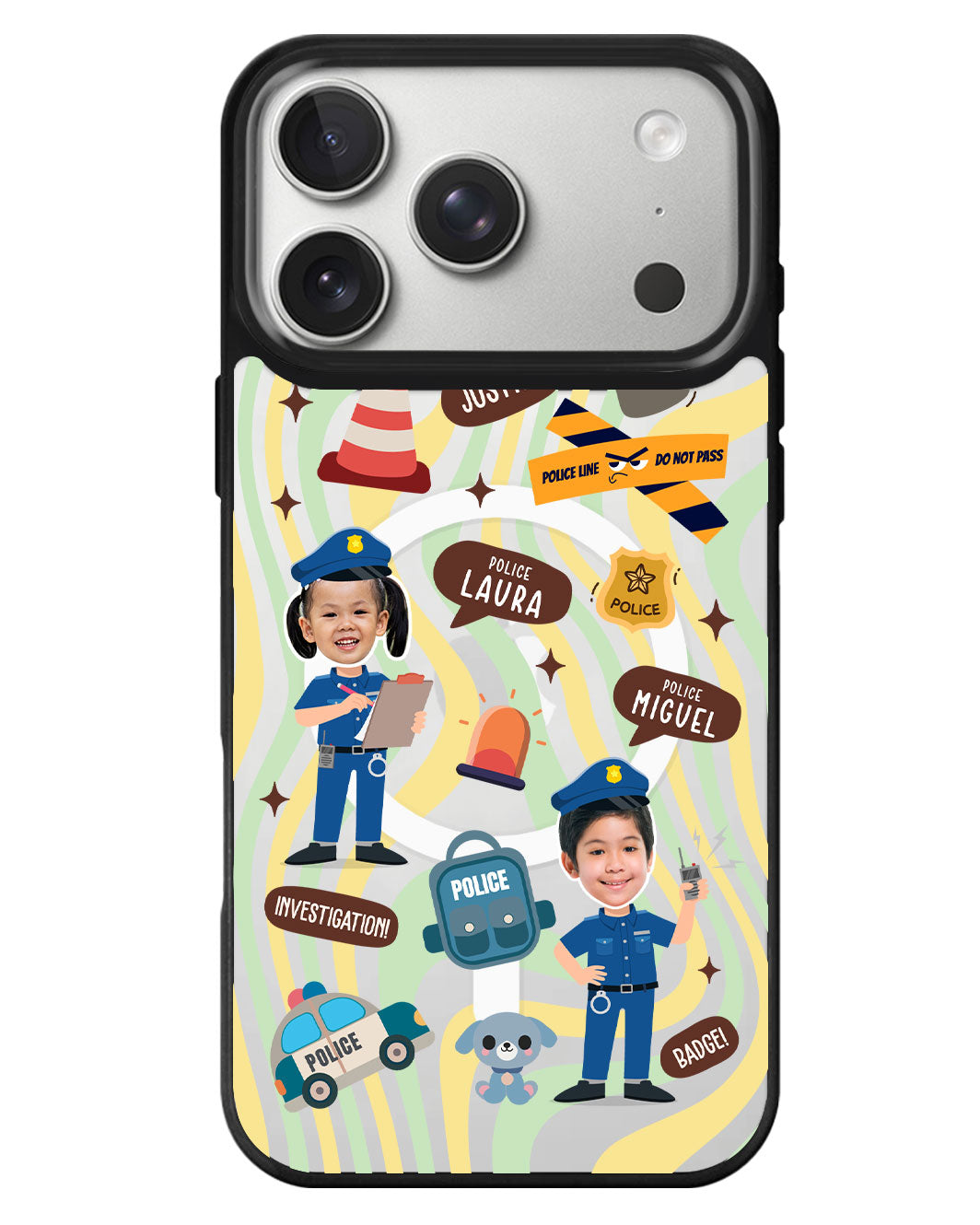 iPhone Rearguard MagSwap - Face Grid Dream Police