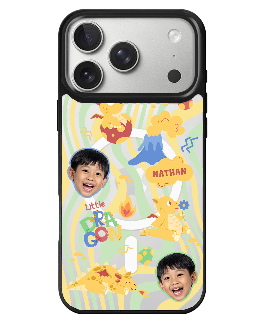 iPhone Rearguard MagSwap - Face Grid Little Dragon
