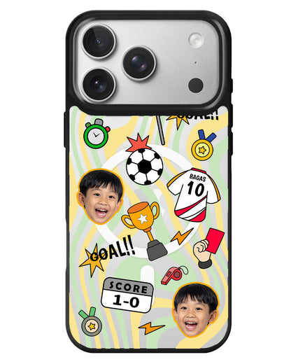 iPhone Rearguard MagSwap - Face Grid Soccer