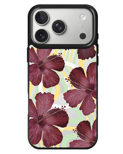 iPhone Rearguard MagSwap - Goth Hibiscus