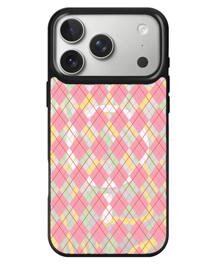 iPhone Rearguard MagSwap - Pink Argyle