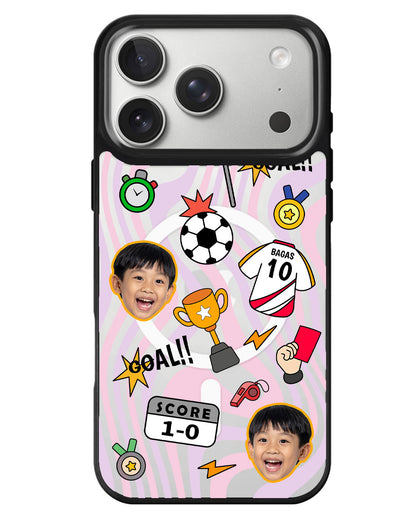 iPhone Rearguard MagSwap - Face Grid Soccer