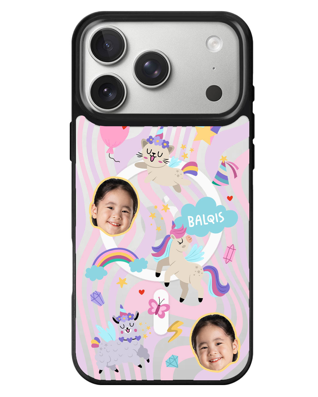 iPhone Rearguard MagSwap - Face Grid Unicorn