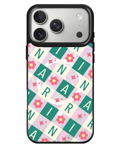 iPhone Rearguard MagSwap - Flower Grid Monogram 4.0