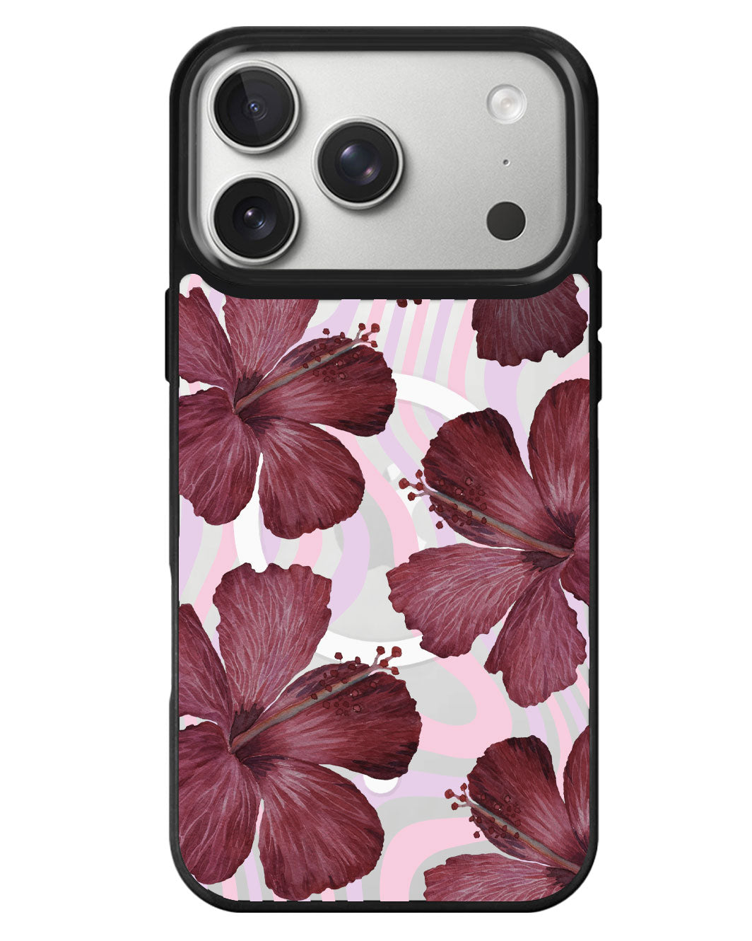 iPhone Rearguard MagSwap - Goth Hibiscus
