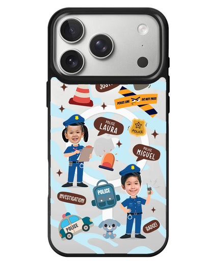 iPhone Rearguard MagSwap - Face Grid Dream Police