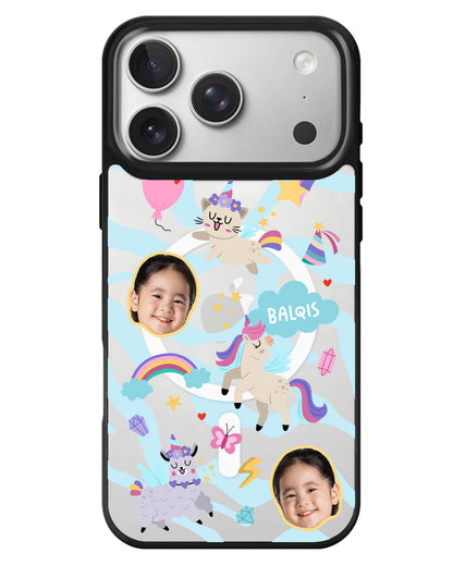 iPhone Rearguard MagSwap - Face Grid Unicorn