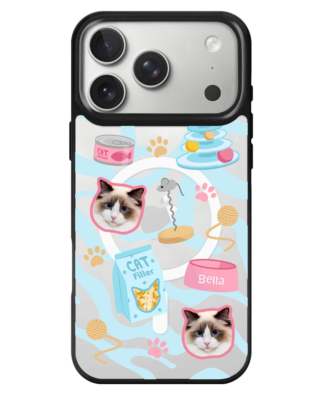 iPhone Rearguard MagSwap - Pet Grid Kitty Playtime