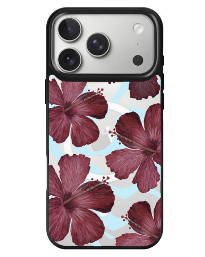 iPhone Rearguard MagSwap - Goth Hibiscus