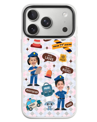 iPhone Rearguard MagSwap - Face Grid Dream Police