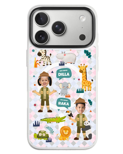 iPhone Rearguard MagSwap - Face Grid Dream Zoo Keeper