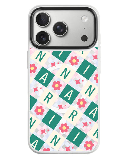 iPhone Rearguard MagSwap - Flower Grid Monogram 4.0