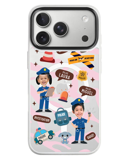 iPhone Rearguard MagSwap - Face Grid Dream Police